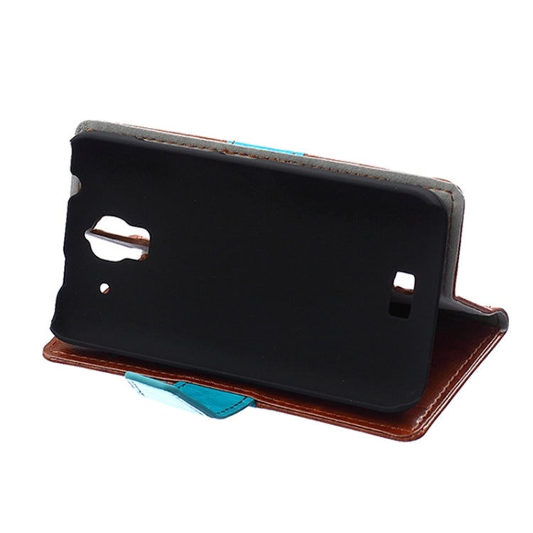 Crazy Horse Texture Horizontal Flip Color Matching Leather Case with Card Slots & Wallet & Holder for Huawei Y360