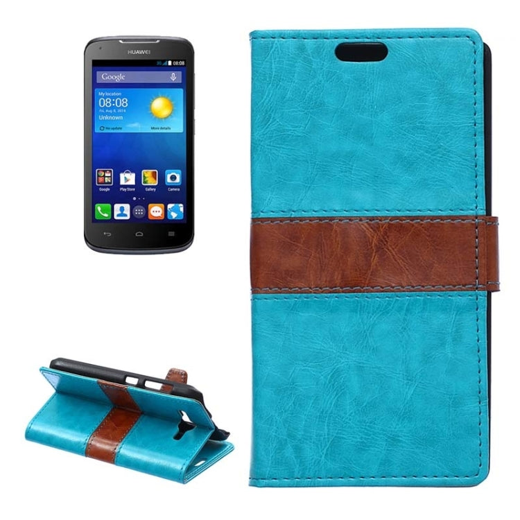 Crazy Horse Texture Horizontal Flip Color Matching Leather Case with Card Slots & Wallet & Holder for Huawei Ascend Y520