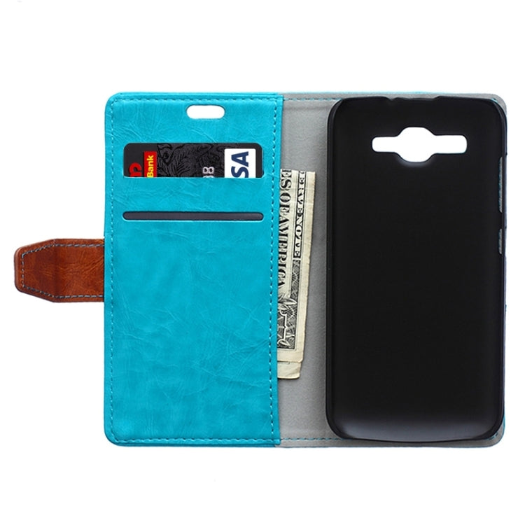 Crazy Horse Texture Horizontal Flip Color Matching Leather Case with Card Slots & Wallet & Holder for Huawei Ascend Y520