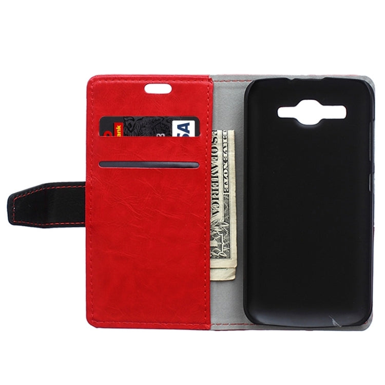 Crazy Horse Texture Horizontal Flip Color Matching Leather Case with Card Slots & Wallet & Holder for Huawei Ascend Y520