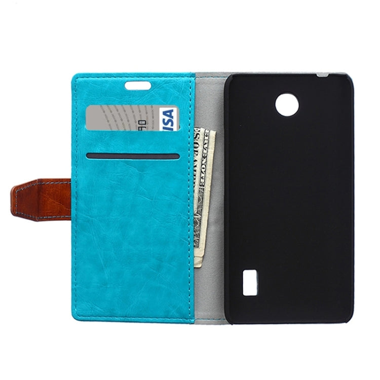 Crazy Horse Texture Horizontal Flip Color Matching Leather Case with Card Slots & Wallet & Holder for Huawei Ascend Y635