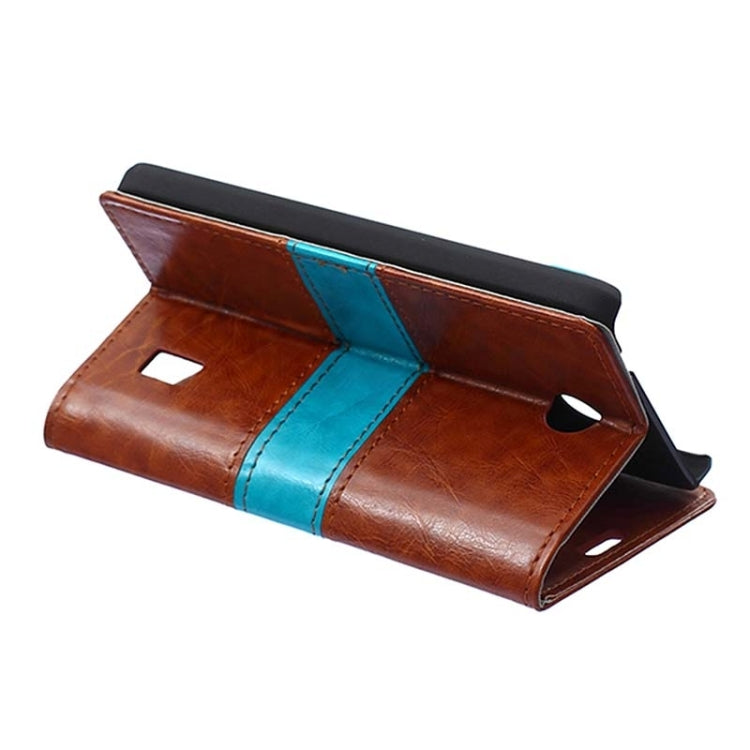 Crazy Horse Texture Horizontal Flip Color Matching Leather Case with Card Slots & Wallet & Holder for Huawei Ascend Y635