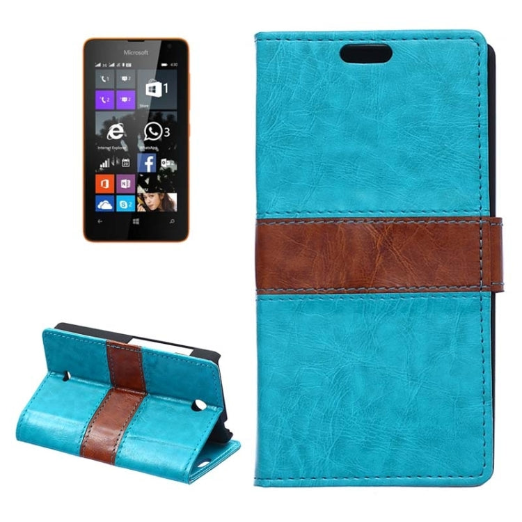 Crazy Horse Texture Horizontal Flip Color Matching Leather Case with Card Slots & Wallet & Holder for Microsoft Lumia 430