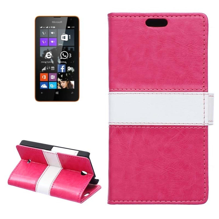 Crazy Horse Texture Horizontal Flip Color Matching Leather Case with Card Slots & Wallet & Holder for Microsoft Lumia 430