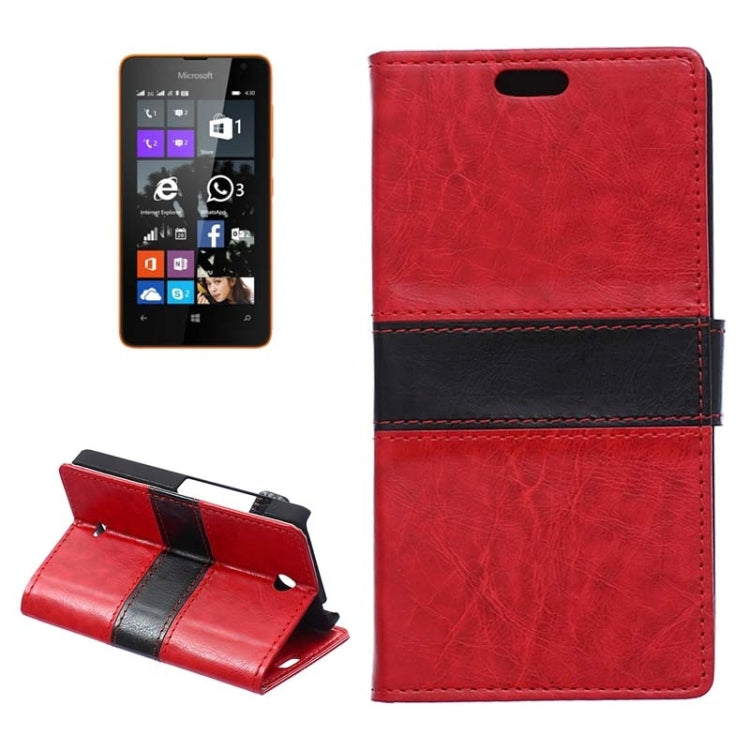 Crazy Horse Texture Horizontal Flip Color Matching Leather Case with Card Slots & Wallet & Holder for Microsoft Lumia 430