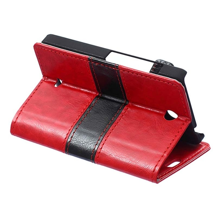 Crazy Horse Texture Horizontal Flip Color Matching Leather Case with Card Slots & Wallet & Holder for Microsoft Lumia 430
