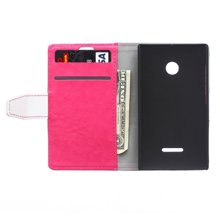 Crazy Horse Texture Horizontal Flip Color Matching Leather Case with Card Slots & Wallet & Holder for Microsoft Lumia 435