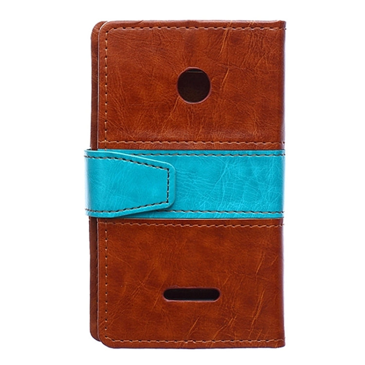 Crazy Horse Texture Horizontal Flip Color Matching Leather Case with Card Slots & Wallet & Holder for Microsoft Lumia 435