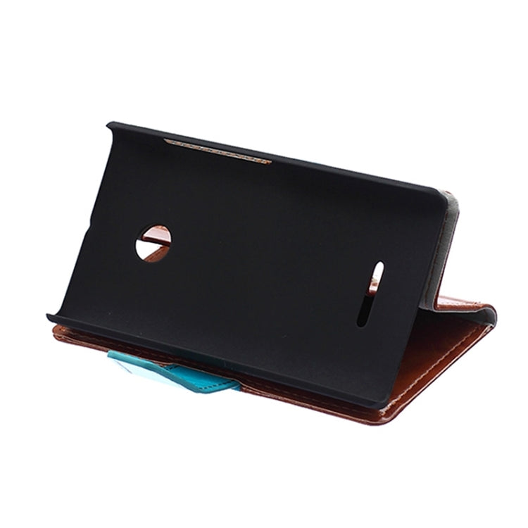 Crazy Horse Texture Horizontal Flip Color Matching Leather Case with Card Slots & Wallet & Holder for Microsoft Lumia 435