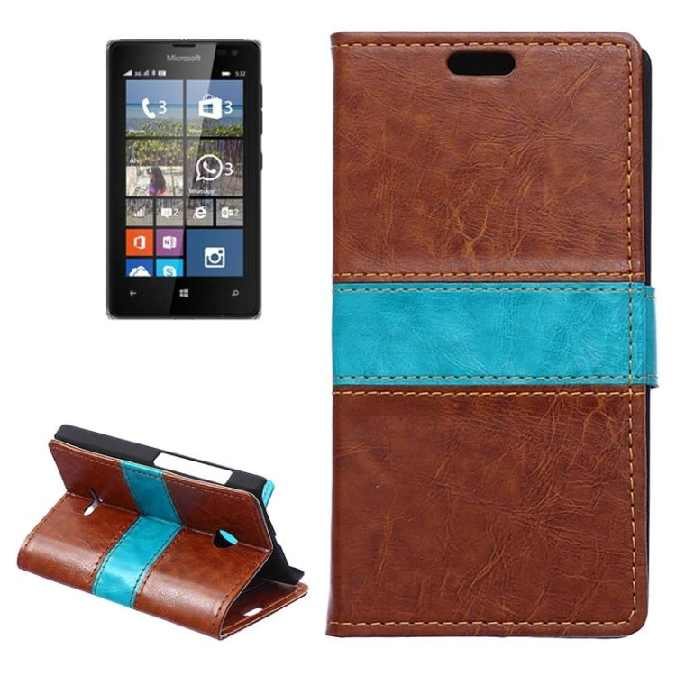 Crazy Horse Texture Horizontal Flip Color Matching Leather Case with Card Slots & Wallet & Holder for Microsoft Lumia 532