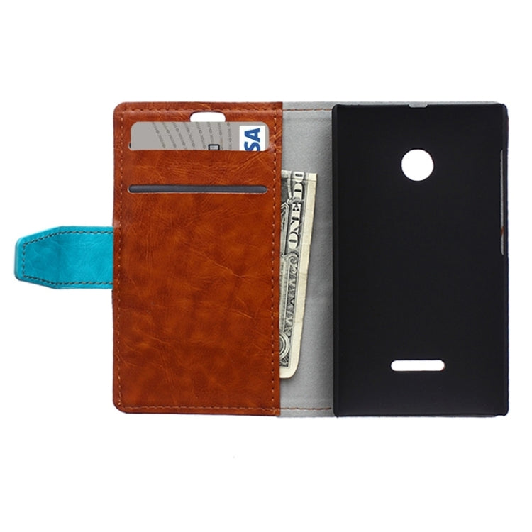 Crazy Horse Texture Horizontal Flip Color Matching Leather Case with Card Slots & Wallet & Holder for Microsoft Lumia 532