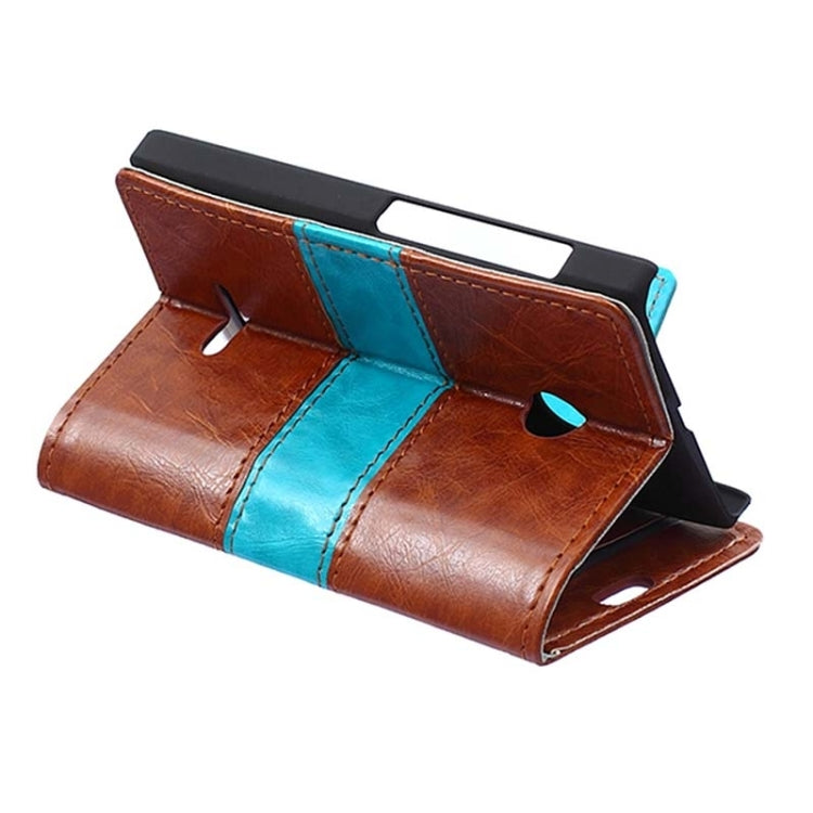 Crazy Horse Texture Horizontal Flip Color Matching Leather Case with Card Slots & Wallet & Holder for Microsoft Lumia 532