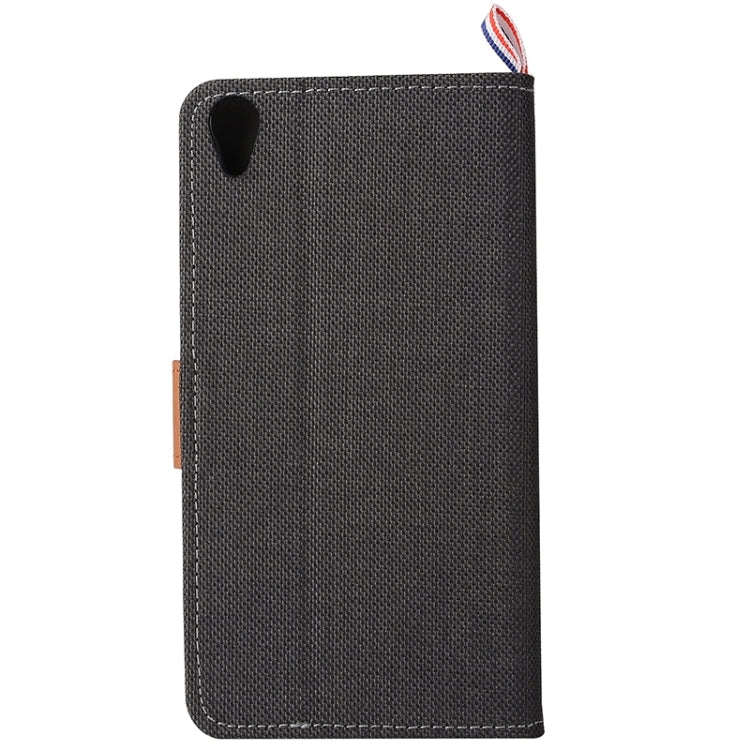 Denim Texture Horizontal Flip Leather Case with Magnetic Snap & Card Slots & Holder & Sling for Sony Xperia Z5 Premium / Plus