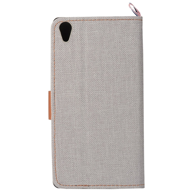 Denim Texture Horizontal Flip Leather Case with Magnetic Snap & Card Slots & Holder & Sling for Sony Xperia Z5 Premium / Plus