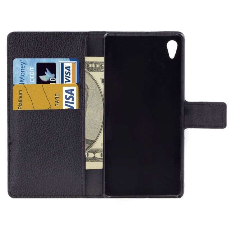 Litchi Texture Horizontal Flip Magnetic Buckle Leather Case with Card Slots & Wallet & Holder for Sony Xperia Z3+