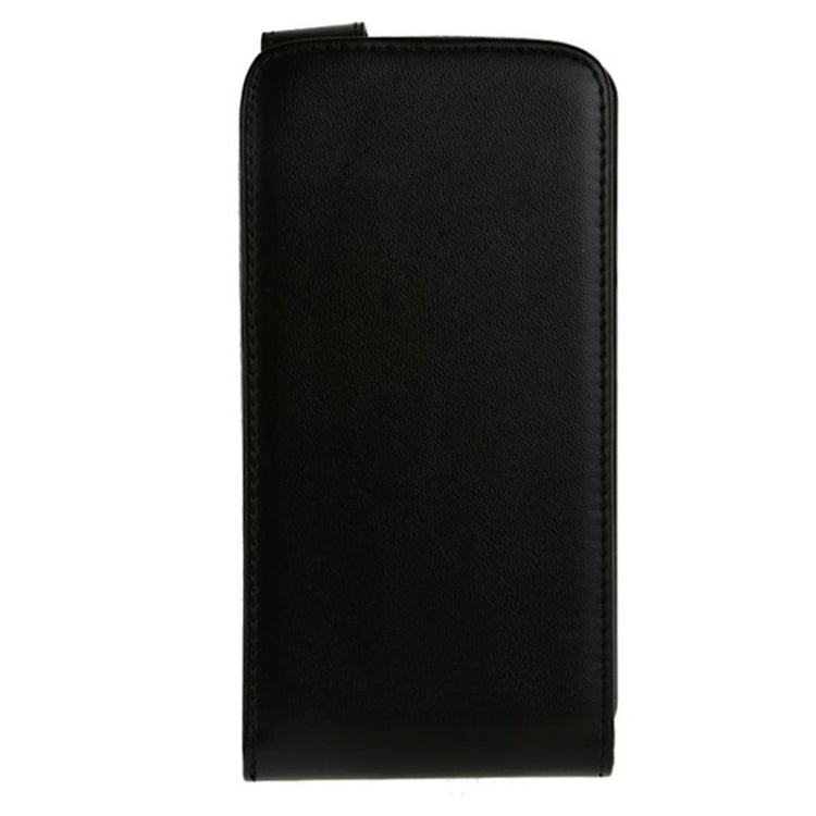 Vertical Flip Magnetic Snap Leather Case for Motorola Moto X / XT1085(Black)