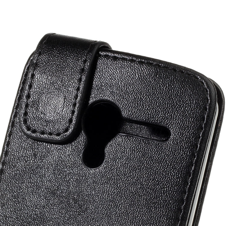 Vertical Flip Magnetic Snap Leather Case for Motorola X Phone / XT1055 / XT1053 / XT1056 / XT1058(Black)