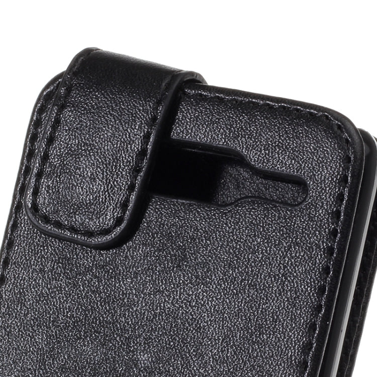 Vertical Flip Magnetic Snap Leather Case for Motorola Droid Razr M / XT907 / XT890 / X905(Black)