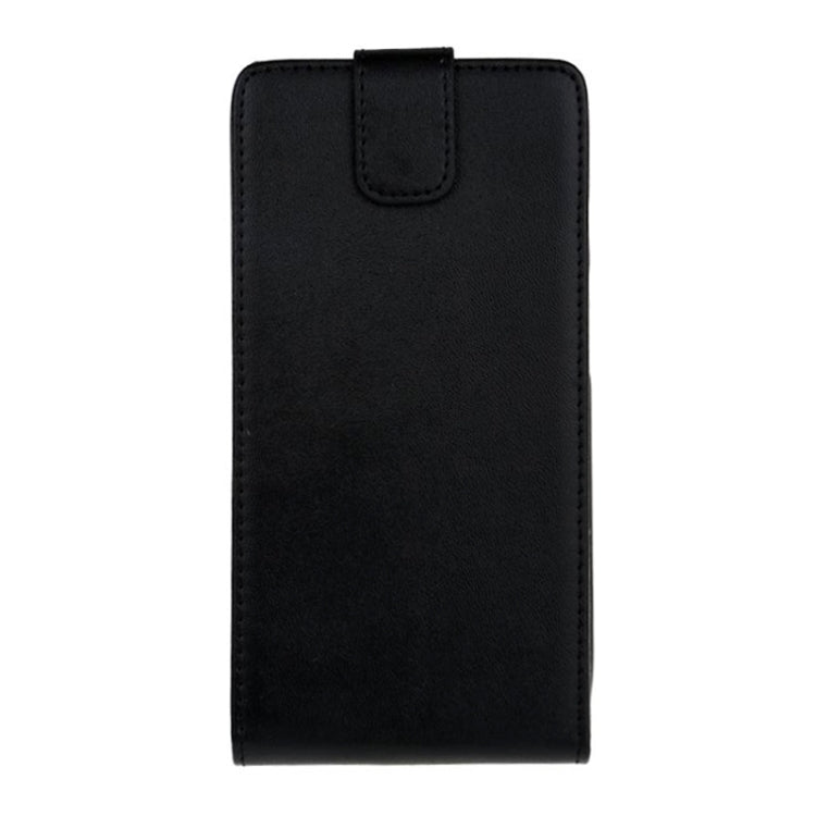 Vertical Flip Magnetic Snap Leather Case for Motorola DROID Turbo / XT1254(Black)