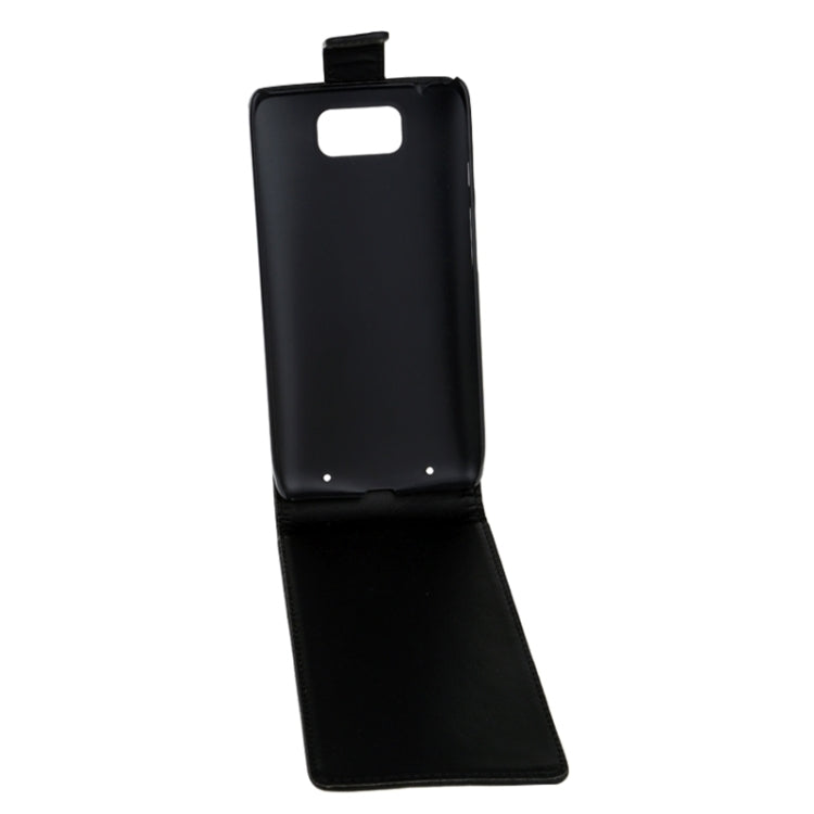 Vertical Flip Magnetic Snap Leather Case for Motorola DROID Turbo / XT1254(Black)
