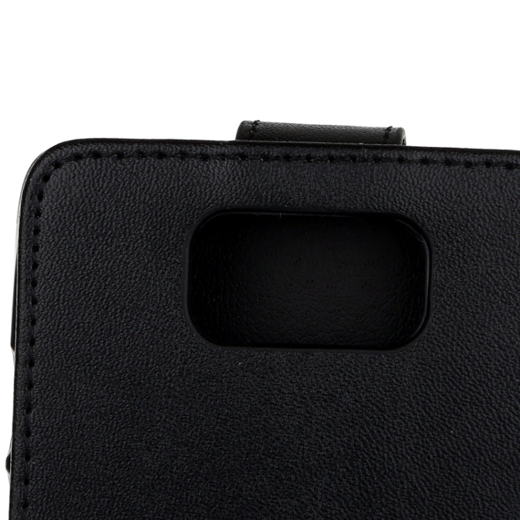 Vertical Flip Magnetic Snap Leather Case for Motorola DROID Turbo / XT1254(Black)