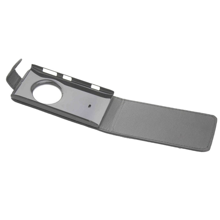 Vertical Flip Magnetic Snap Leather Case for Nokia Lumia 1020(Black)