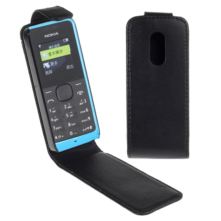 Vertical Flip Magnetic Snap Leather Case for Nokia Lumia 1050(Black)