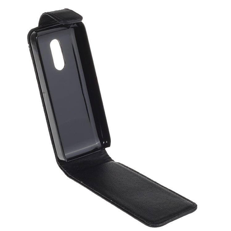 Vertical Flip Magnetic Snap Leather Case for Nokia Lumia 1050(Black)