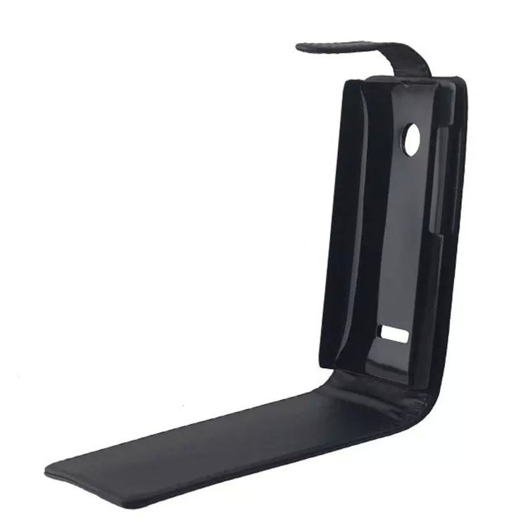 Vertical Flip Magnetic Snap Leather Case for Microsoft Lumia 435(Black)