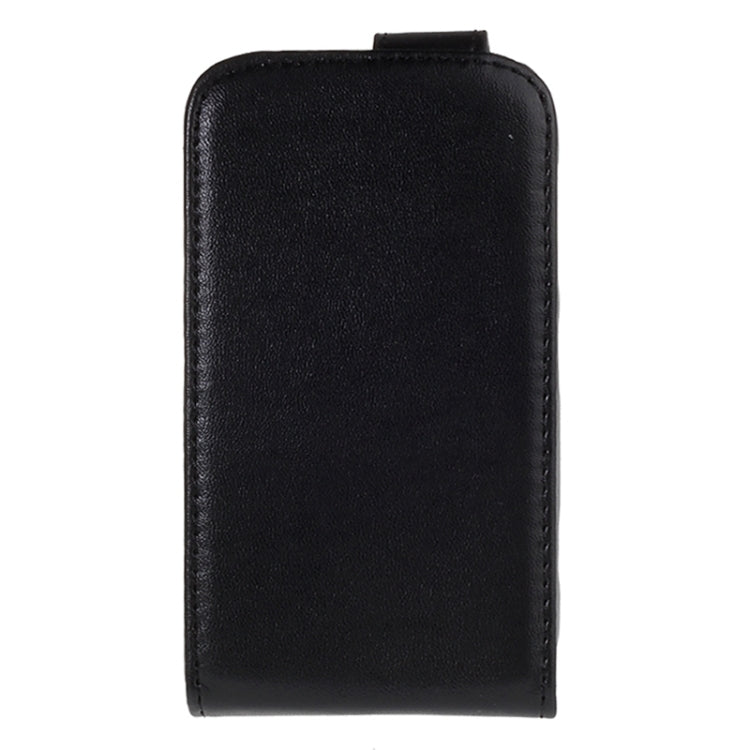Vertical Flip Magnetic Snap Leather Case for Nokia Lumia 510(Black)