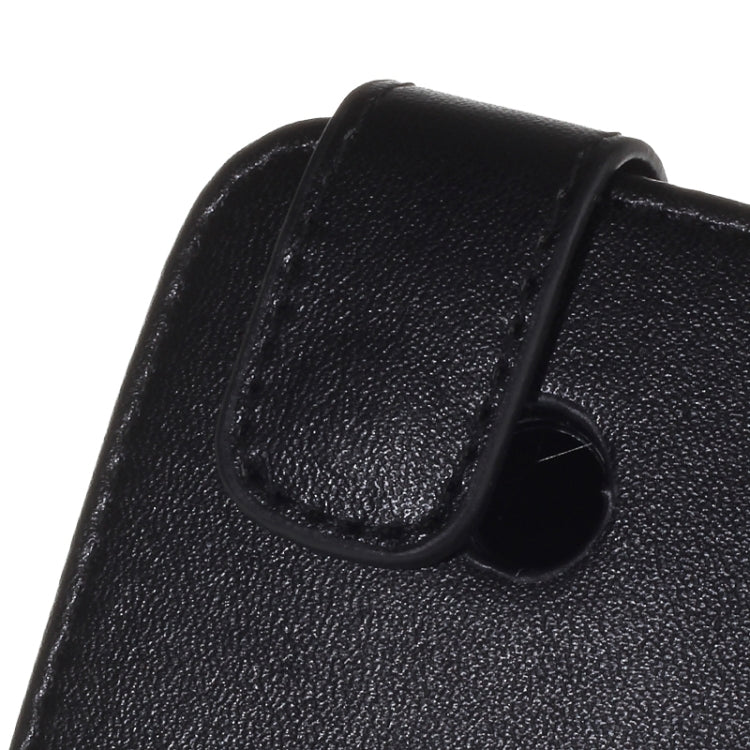 Vertical Flip Magnetic Snap Leather Case for Nokia Lumia 510(Black)