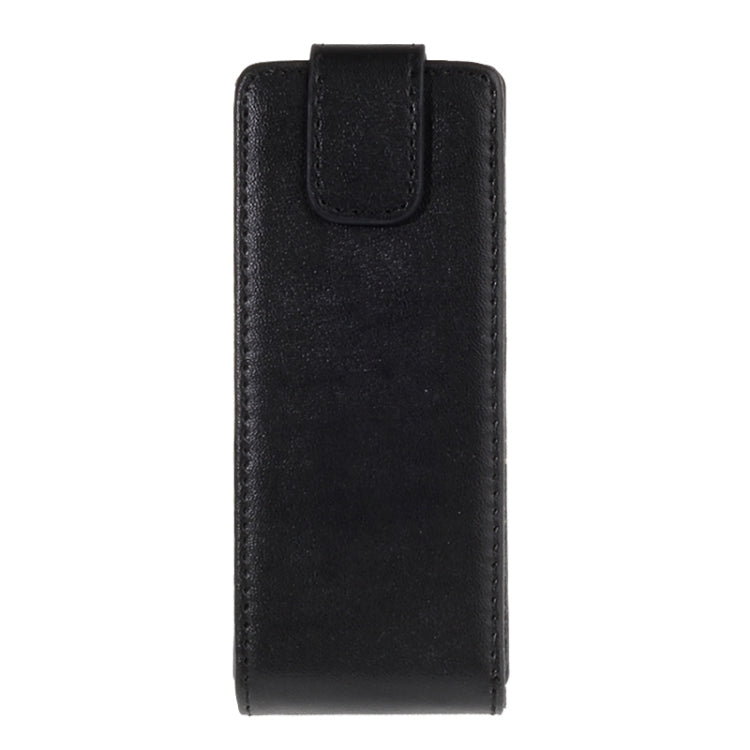 Vertical Flip Magnetic Snap Leather Case for Nokia 515 / 515 Dual(Black)