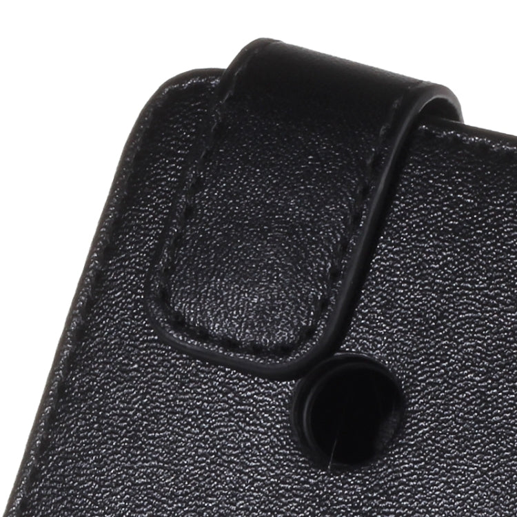 Vertical Flip Magnetic Snap Leather Case for Nokia Lumia 525(Black)