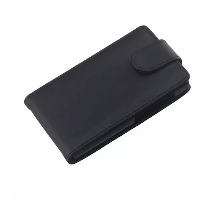 Vertical Flip Magnetic Snap Leather Case for Nokia Lumia 610(Black)