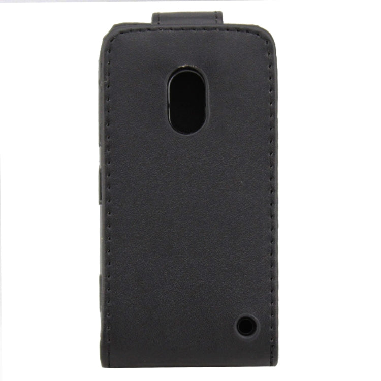 Vertical Flip Magnetic Snap Leather Case for Nokia Lumia 620(Black)
