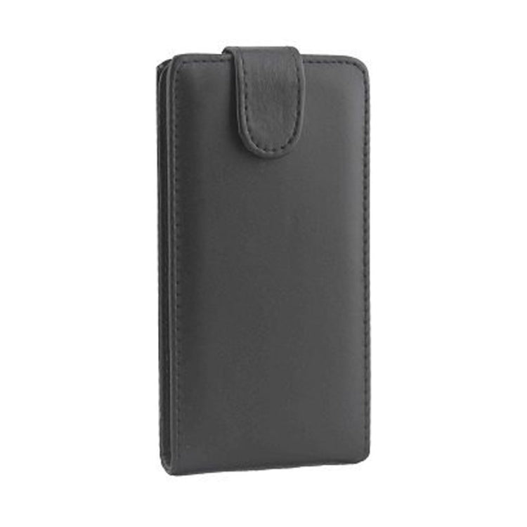 Vertical Flip Magnetic Snap Leather Case for Sony Xperia M2 / D2303 / D2305 / D2306(Black)