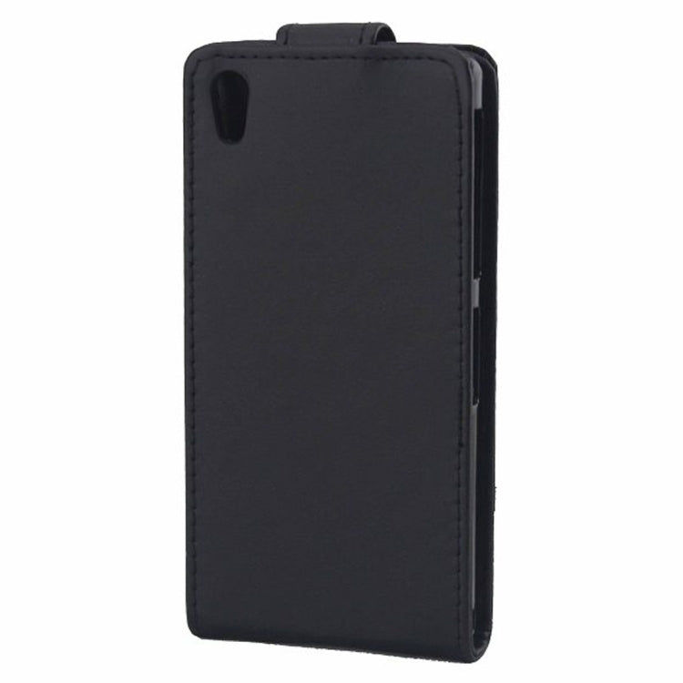 Vertical Flip Magnetic Snap Leather Case for Sony Xperia Z2 / L50w(Black)