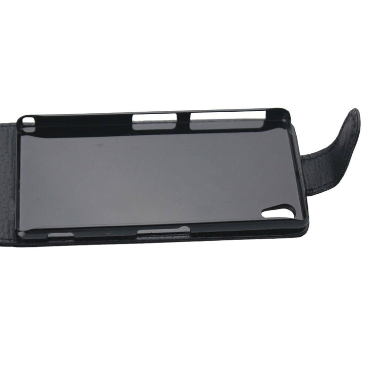 Vertical Flip Magnetic Snap Leather Case for Sony Xperia Z2 / L50w(Black)