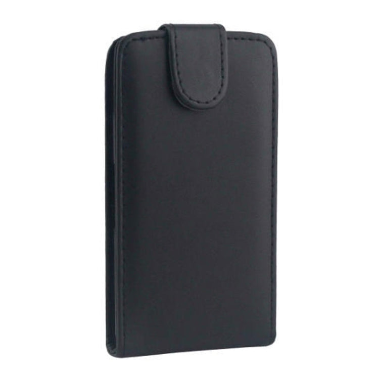 Vertical Flip Magnetic Snap Leather Case for Sony Xperia Z2 Compact(Black)