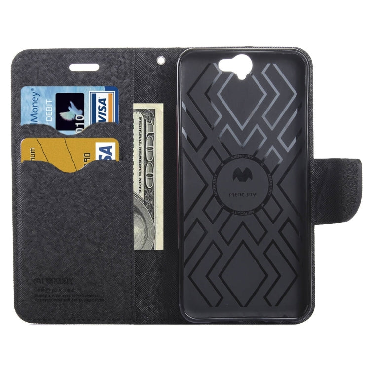 For HTC One A9 Color Matching Cross Texture Flip Leather Case with Holder & Card Slots & Wallet