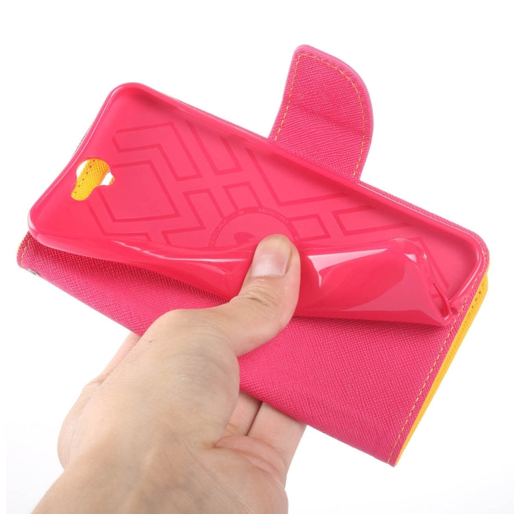 For HTC One A9 Color Matching Cross Texture Flip Leather Case with Holder & Card Slots & Wallet