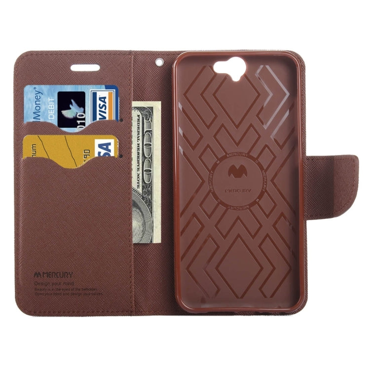 For HTC One A9 Color Matching Cross Texture Flip Leather Case with Holder & Card Slots & Wallet
