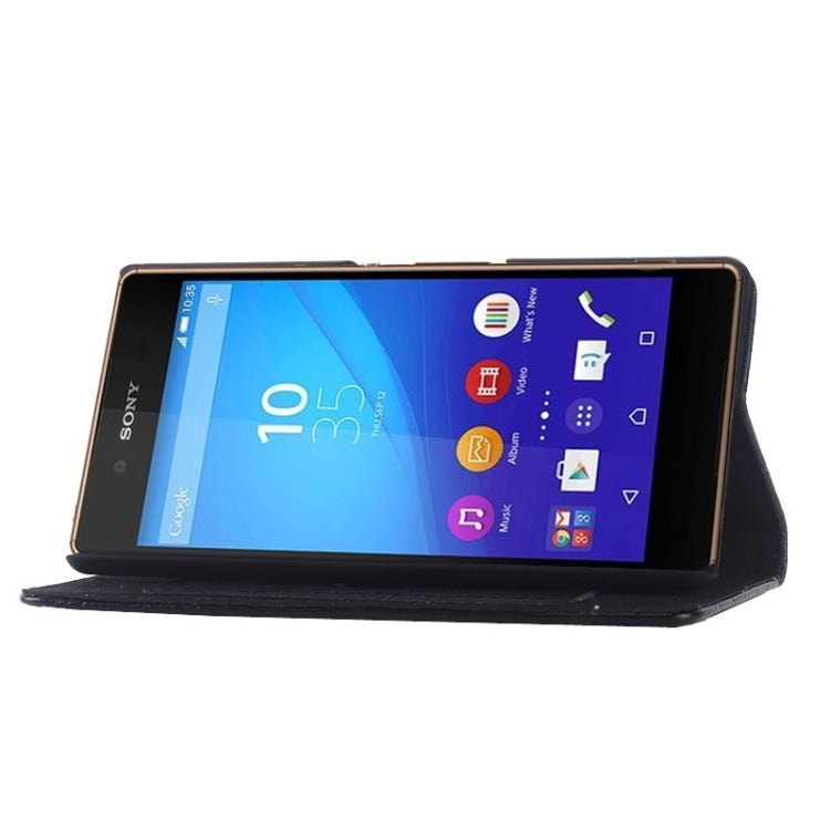 Litchi Texture Leather Case with Holder & Card Slot for Sony Xperia Z4