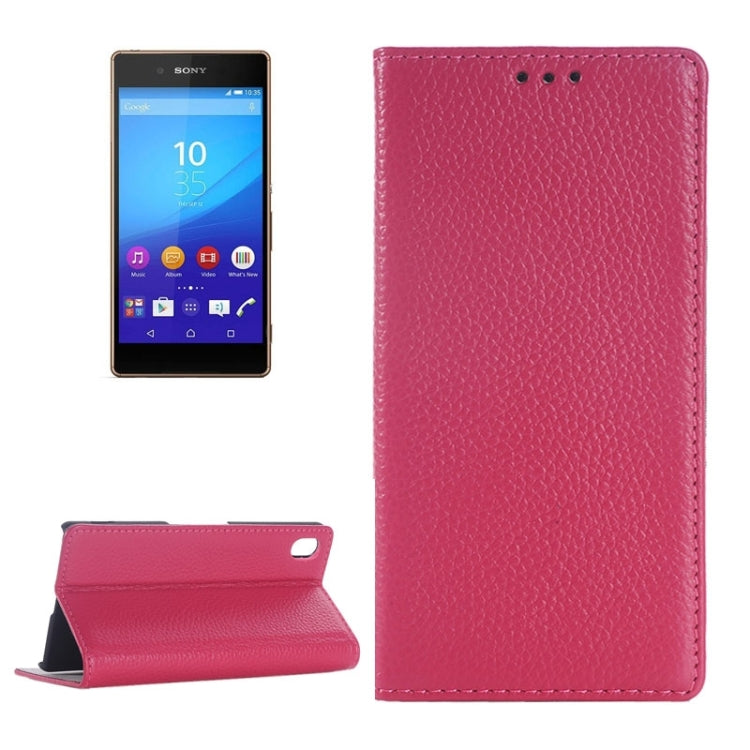 Litchi Texture Leather Case with Holder & Card Slot for Sony Xperia Z4