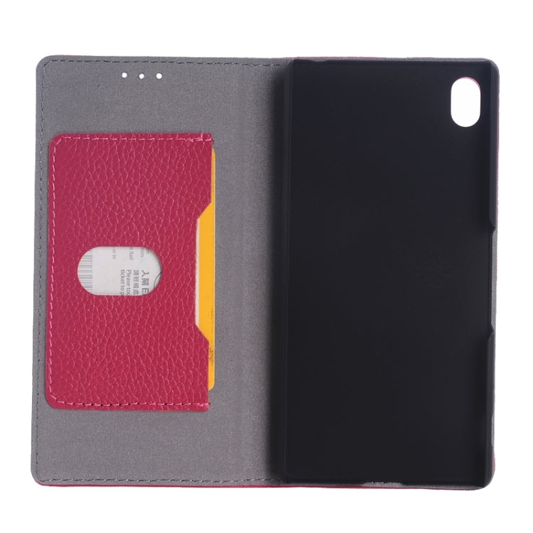 Litchi Texture Leather Case with Holder & Card Slot for Sony Xperia Z4