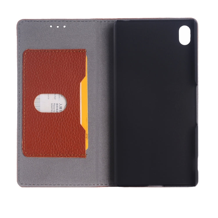 Litchi Texture Leather Case with Holder & Card Slot for Sony Xperia Z4