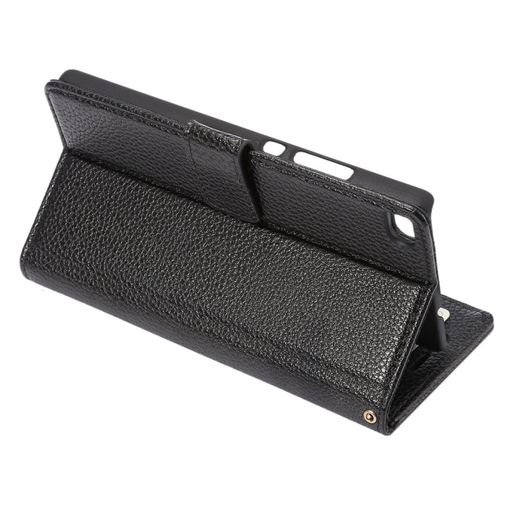 For Huawei  P8 Standard Edition, Litchi Texture Leather Case with Card Slots & Holder & Wallet & Photo Frame & Lanyard