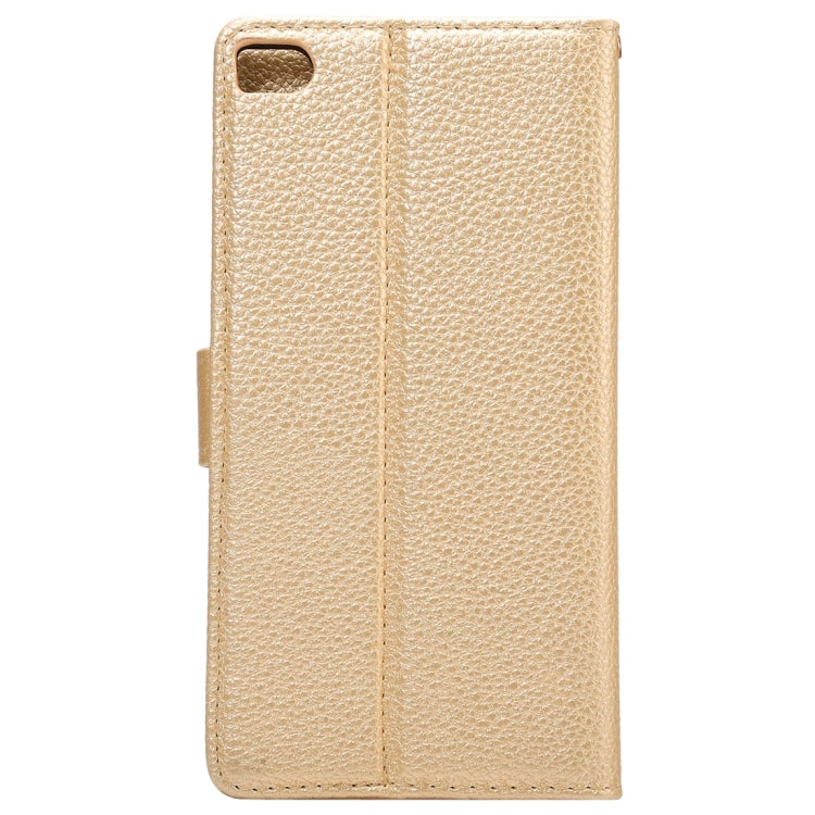For Huawei  P8 Standard Edition, Litchi Texture Leather Case with Card Slots & Holder & Wallet & Photo Frame & Lanyard