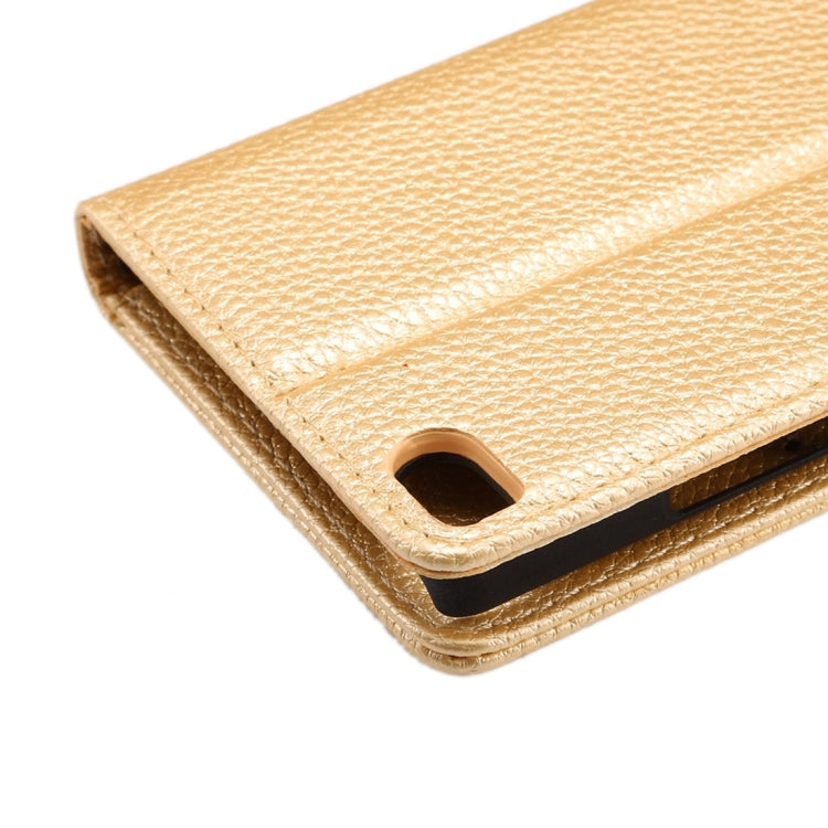 For Huawei  P8 Standard Edition, Litchi Texture Leather Case with Card Slots & Holder & Wallet & Photo Frame & Lanyard