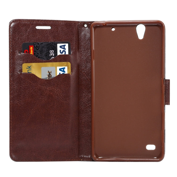 Flower Cloth Leather Case with Holder & Card Slots for Sony Xperia C4 / E5303 / E5306 / E5353